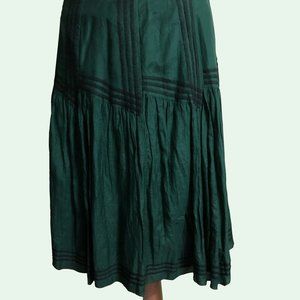 Women's Nine west green Cotton/silk skirt